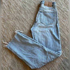 Zara High Waisted Straight Leg Jeans